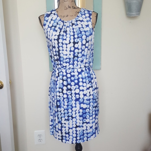 Ann Taylor Dresses & Skirts - Ann Taylor Blue White Dot Sleeveless Summer Dress